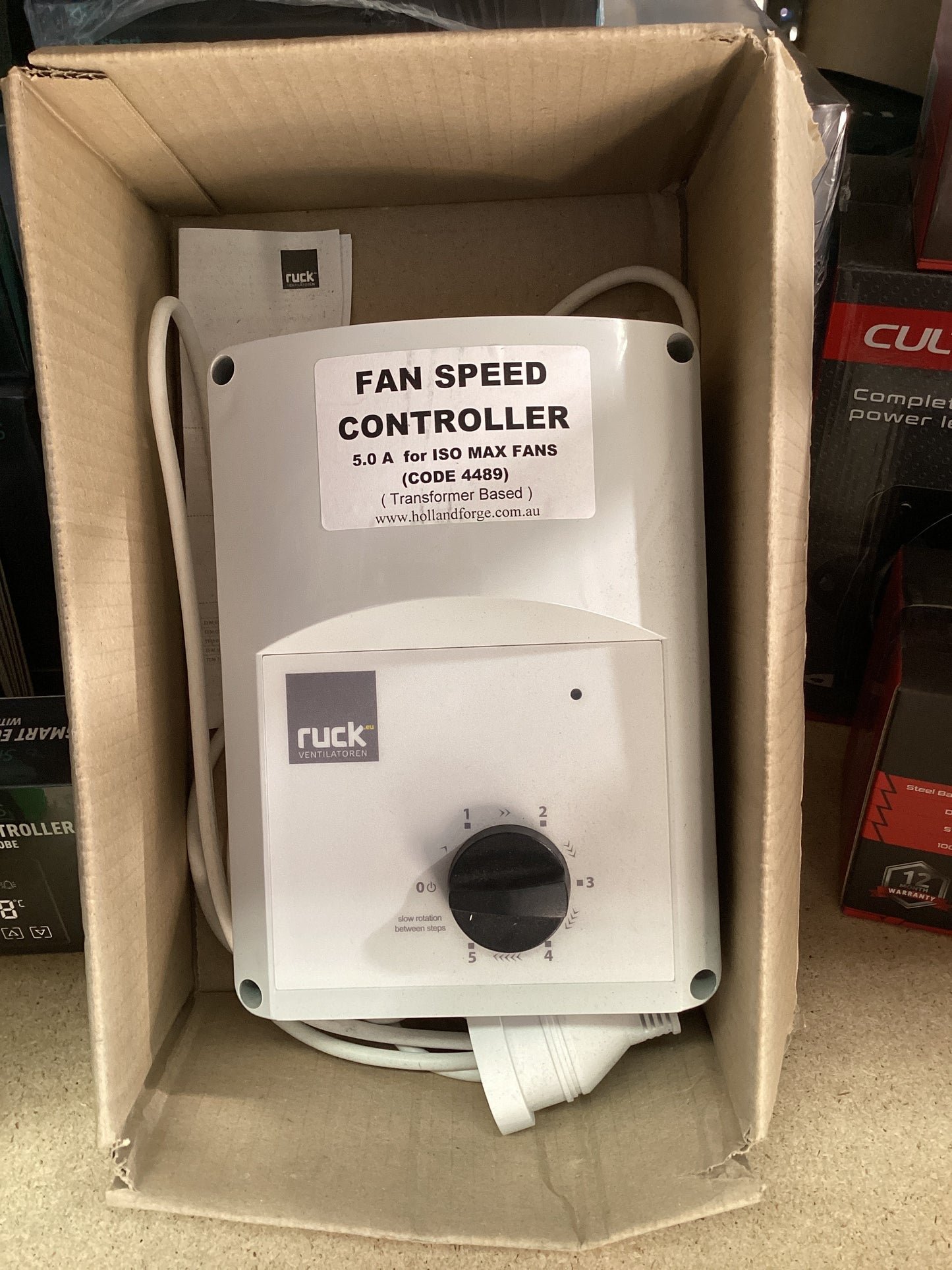 Ruck Commercial Fan Speed Controller 5.0 Amp For ISO-Max & Max-Fan