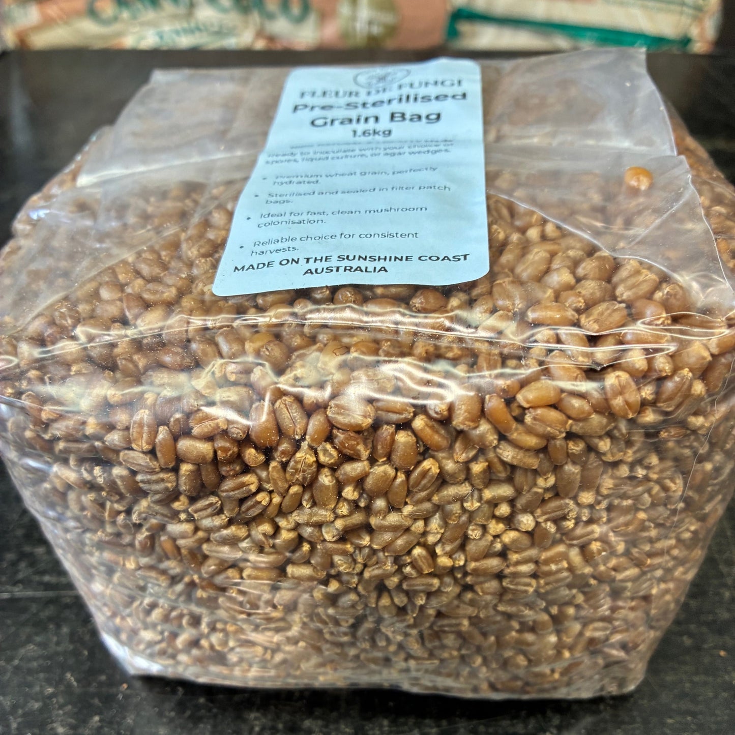 Fleur De Fungi Pre-Sterilised Wheat Grain Bag – 1.6 kg