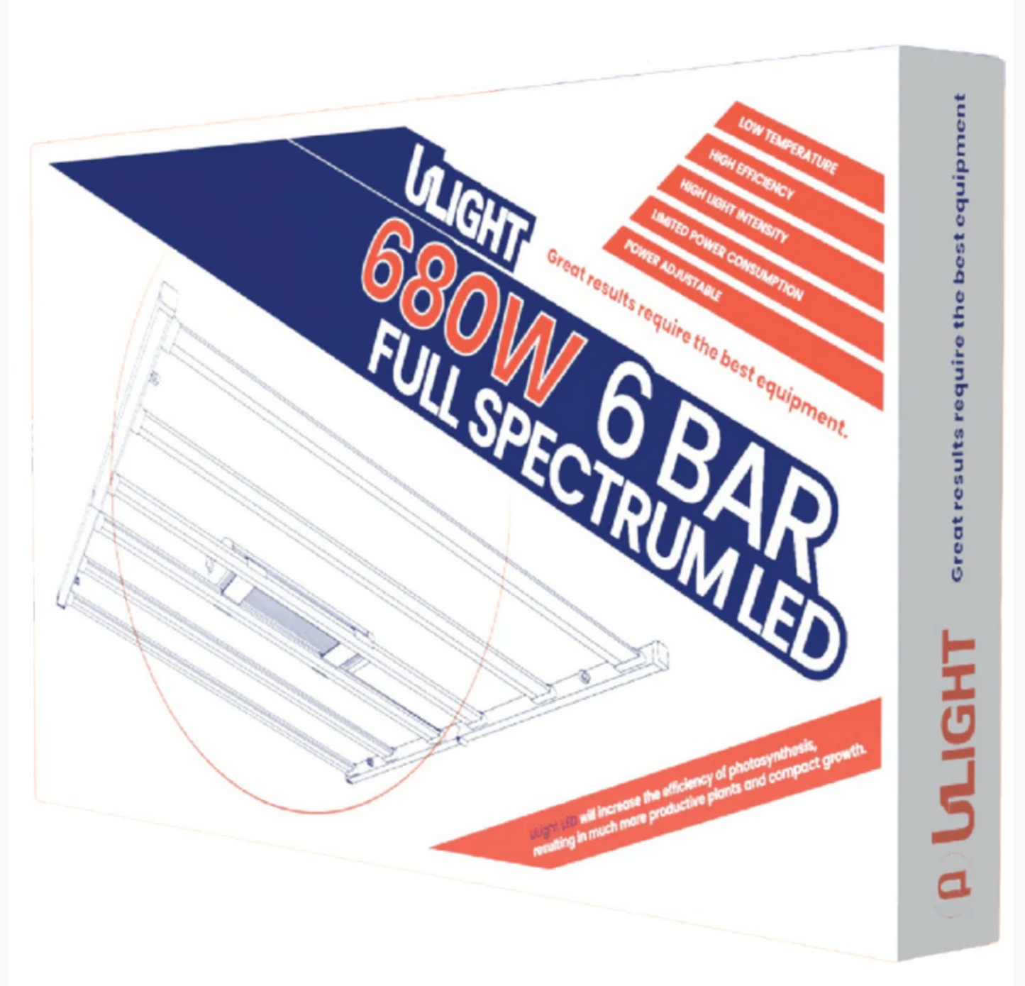 ULIGHT 680W 6 Bar LED