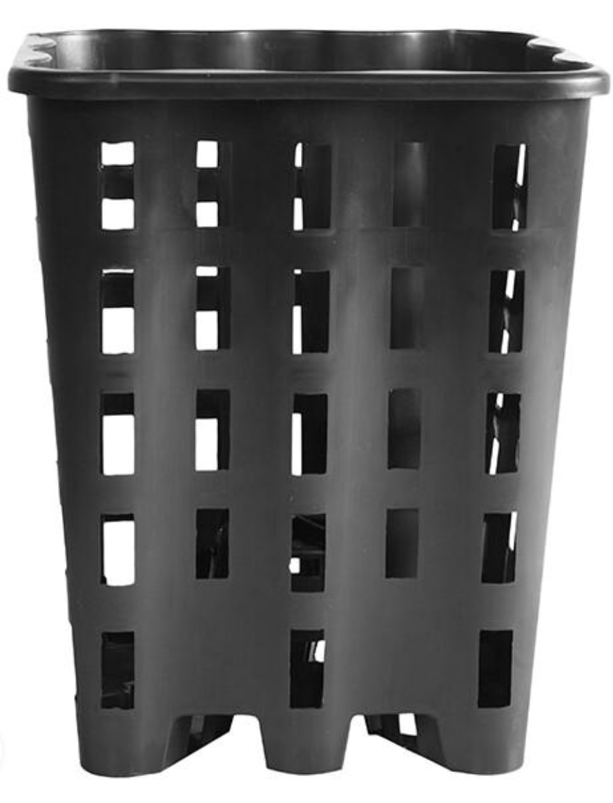 VASO ANTISPIRAL SQUARE (20x20x25) 6.5L BLACK