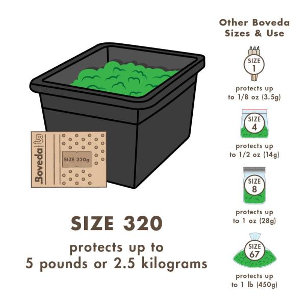 BOVEDA Large - Humidity Control Pack - 320G 62% (Size 320)