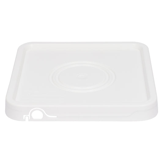 10L Square Pail White Plus Lid