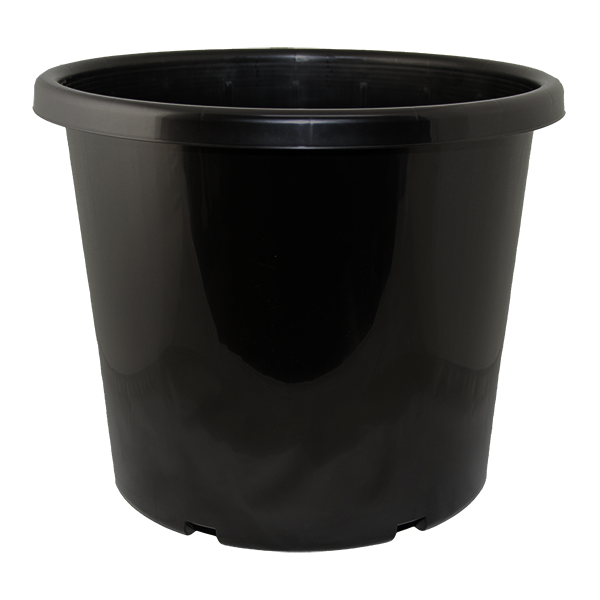 500mm Standard Pots Slimline BLACK