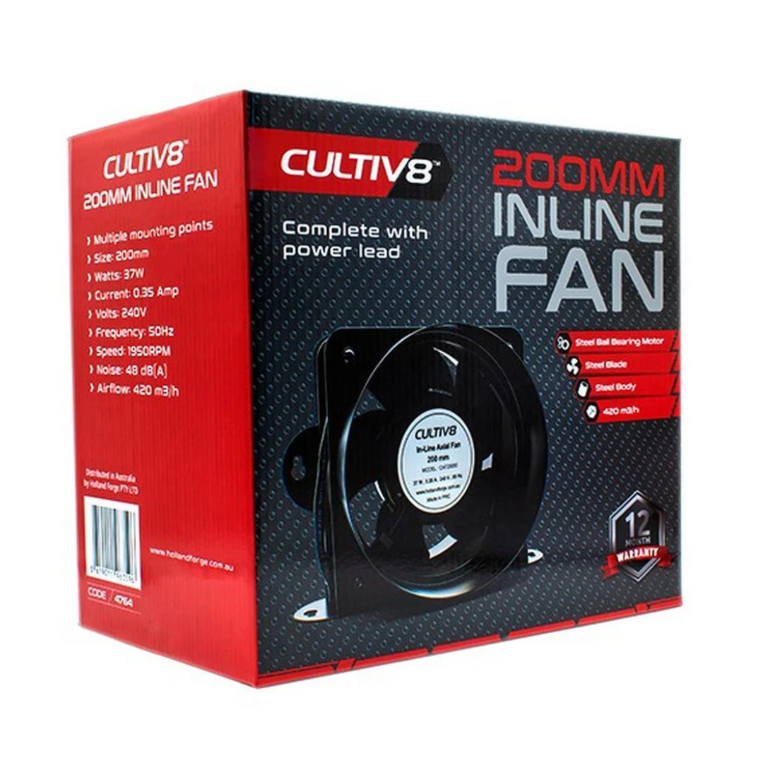 Cultiv8 Inline Fan 200 mm