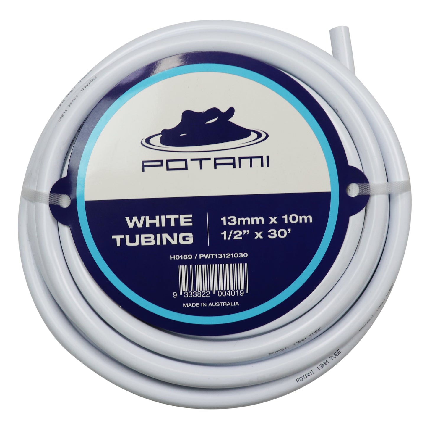 WHITE TUBE- 13mm/1/2"" (30 Meter Roll)