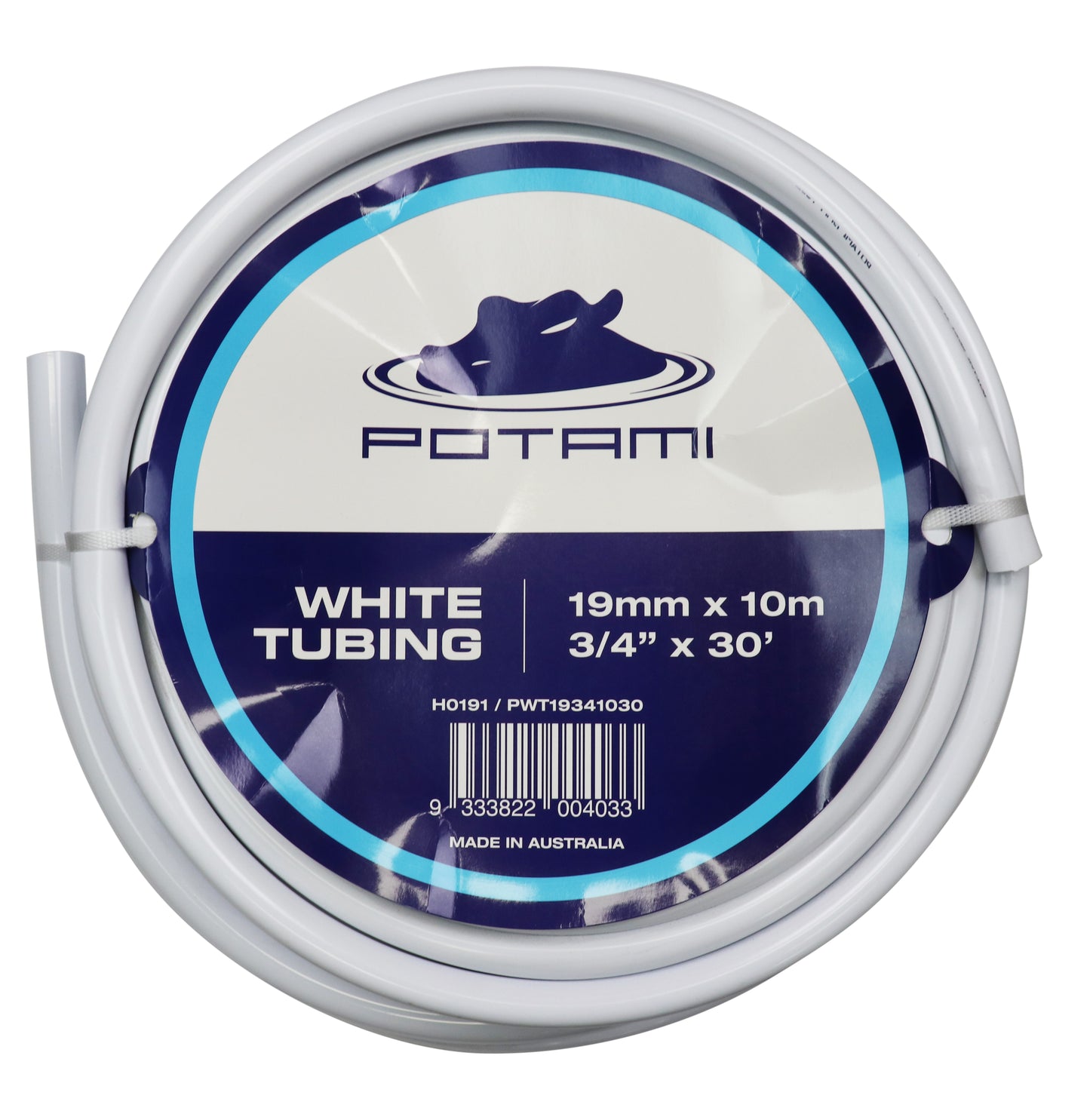 WHITE TUBE- 19mm/3/4"" (30 Meter Roll)